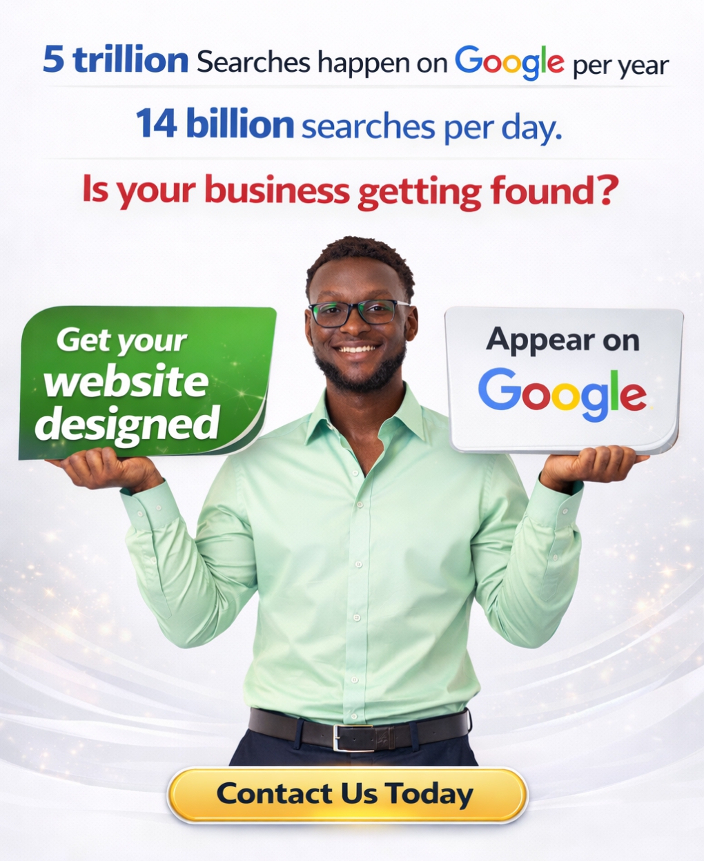 Techview Google search stats & website design banner