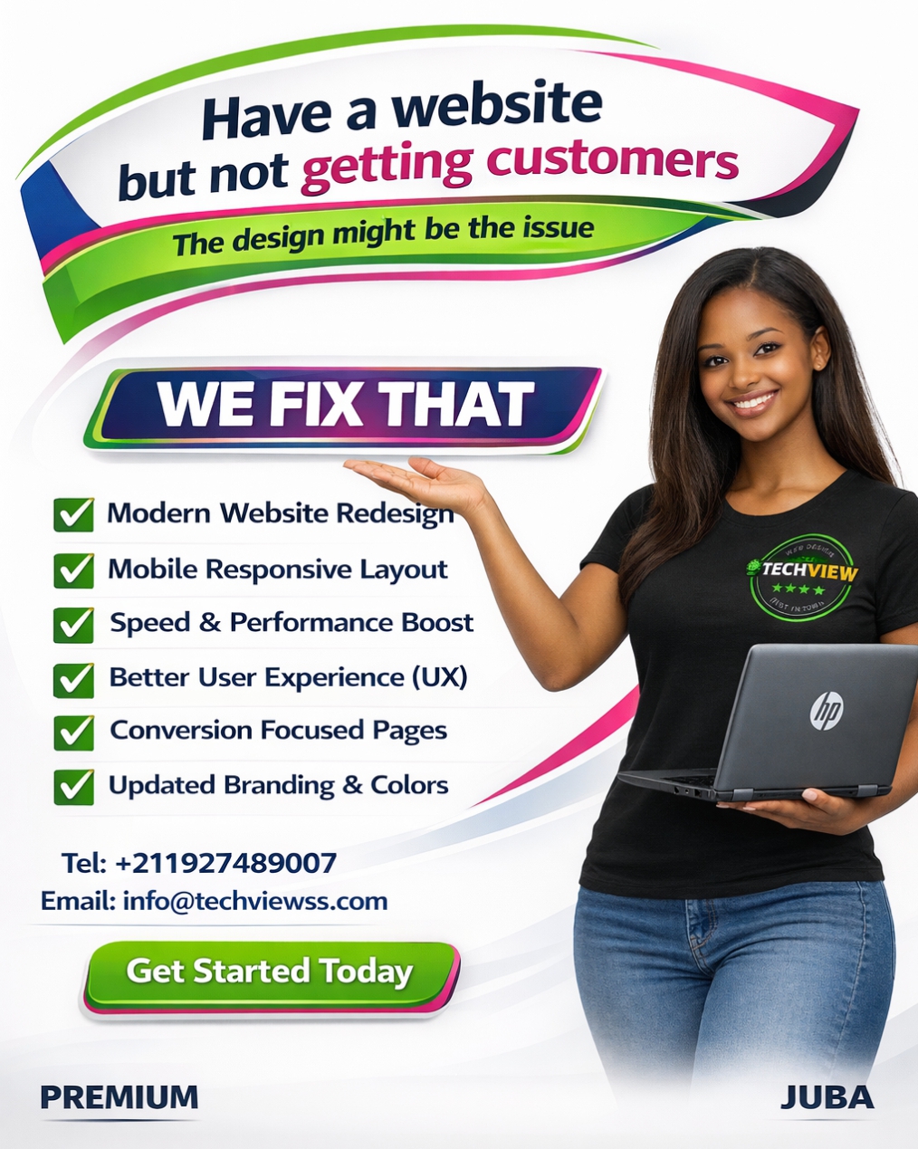TechView website redesign banner