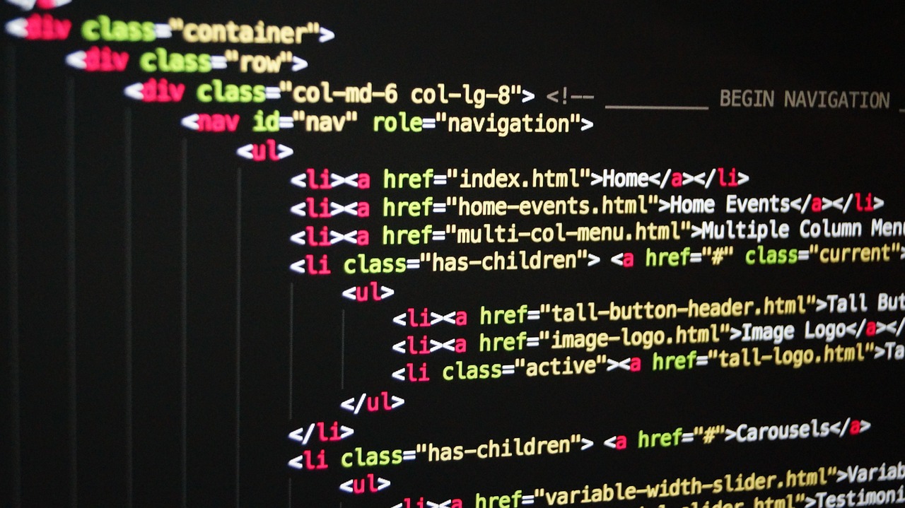 Code on screen picture